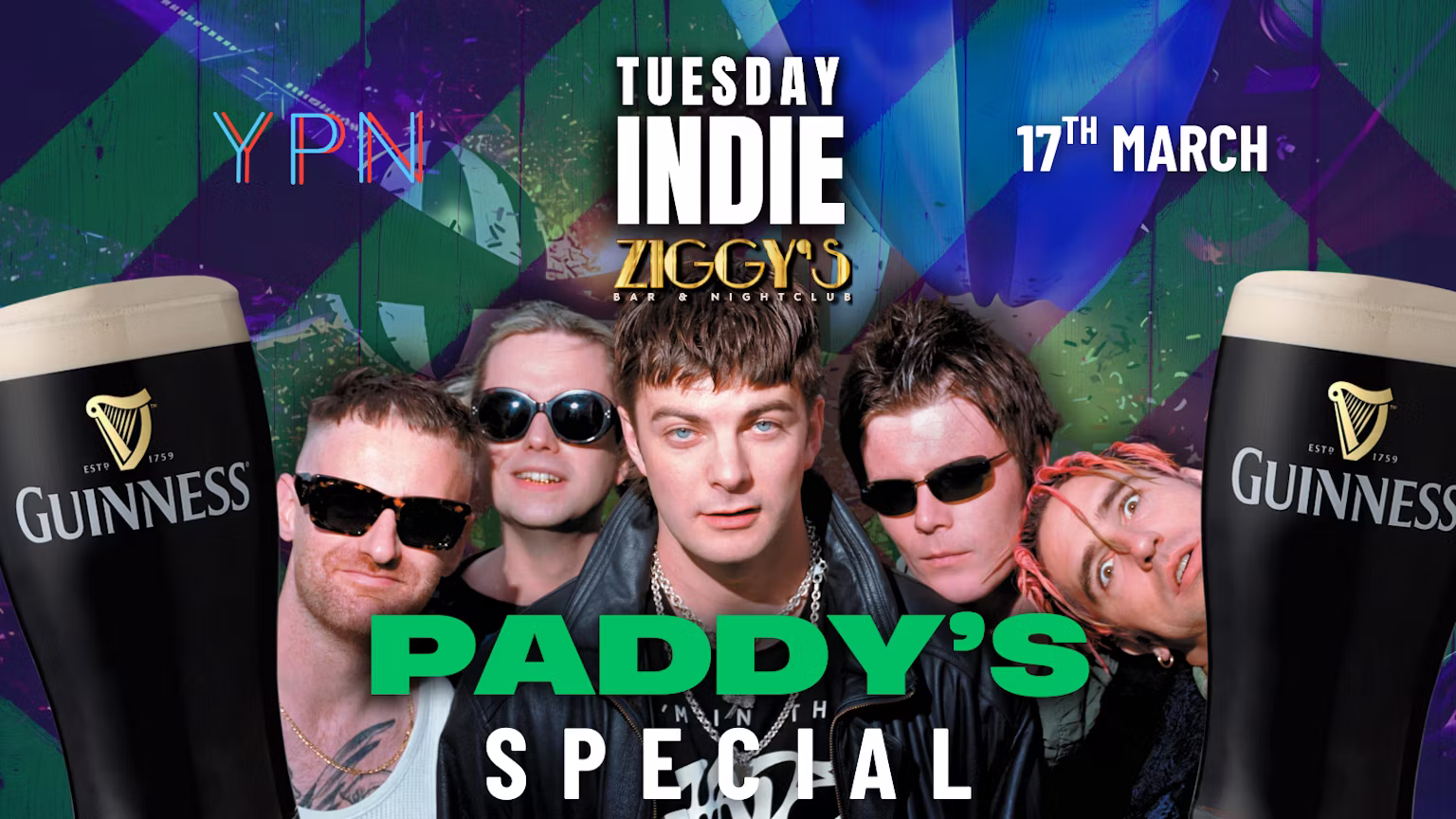 TUESDAY INDIE at Ziggy's - PADDY'S SPECIAL - 17th March