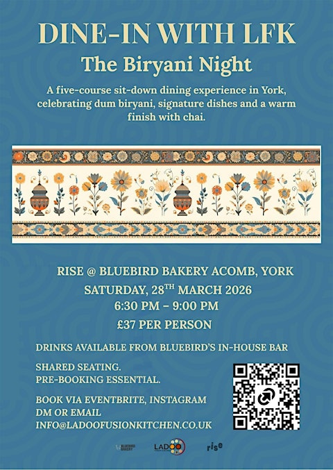 Dine-in with LFK: The Biryani Night | Five-Course Dining Experience in York