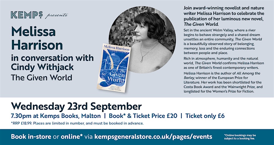 Melissa Harrison - in conversation - 'The Given World'